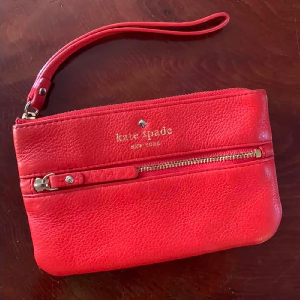 Red Kate spade wristlet